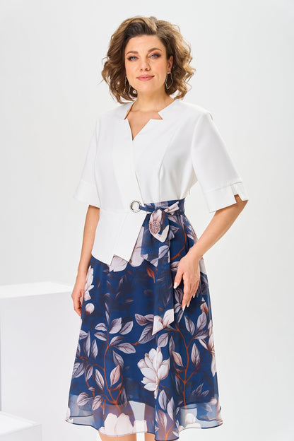 Close-up detail of the luxurious cotton-silk blend fabric of the Celeste dress, showing its smooth texture.
