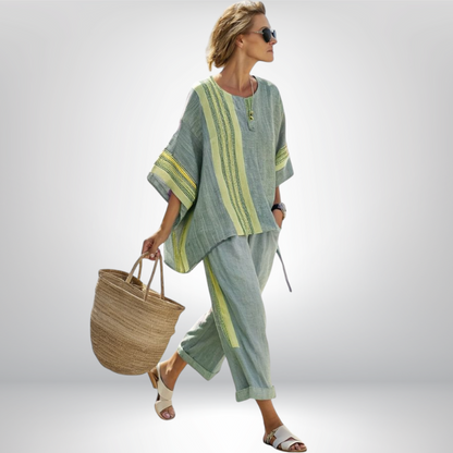 Back view of the breezy Paloma relaxed boho set, emphasizing the loose silhouette and comfortable design.