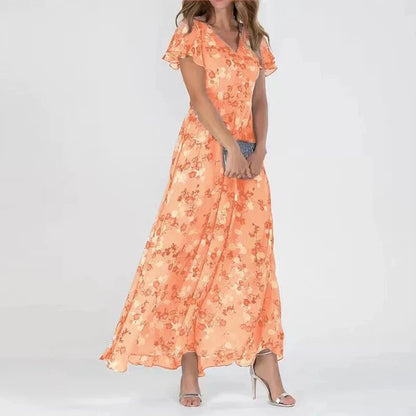 Elara - Floral Short Sleeve Dress