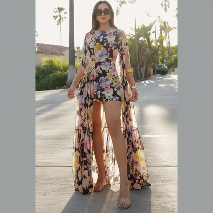 Zarae - Flowy Overlay Maxi Dress