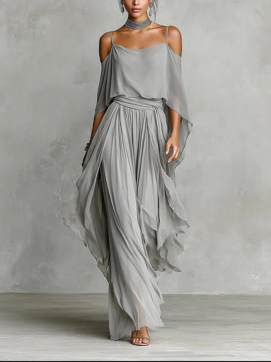 Colette - Off-Shoulder Flowy Set