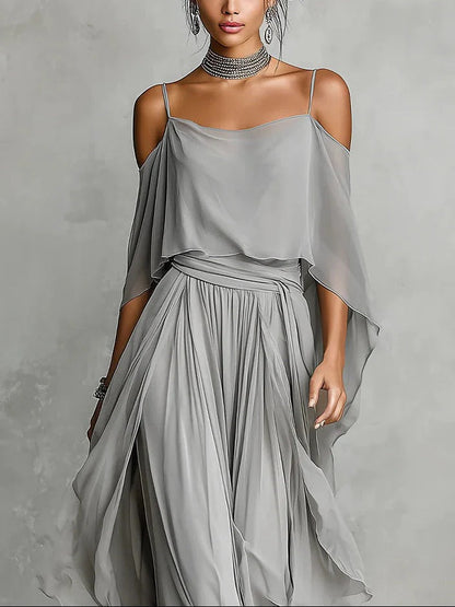 Colette - Off-Shoulder Flowy Set