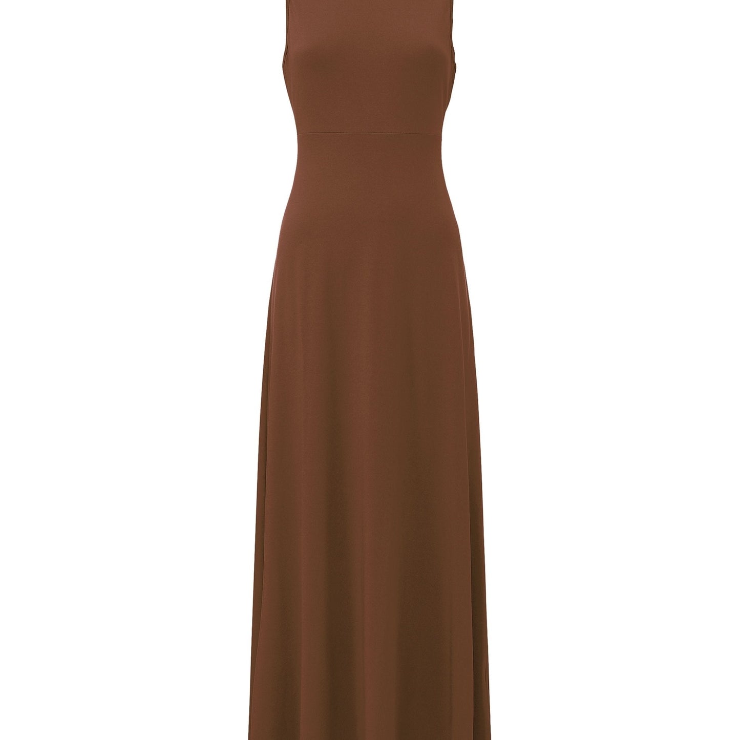 Model accessorizing the classic black maxi dress with a colorful scarf for a pop of color.