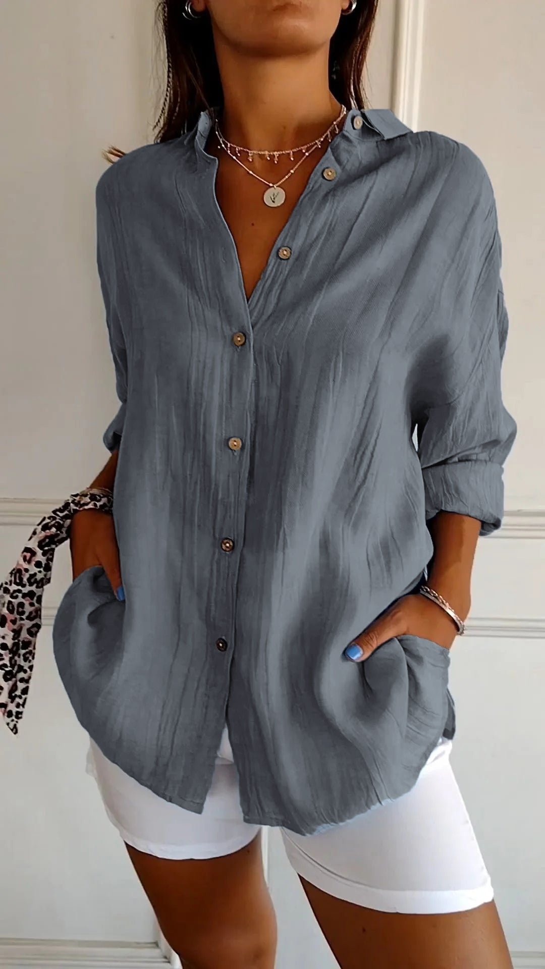 Valérie Tailored Cotton Blouse