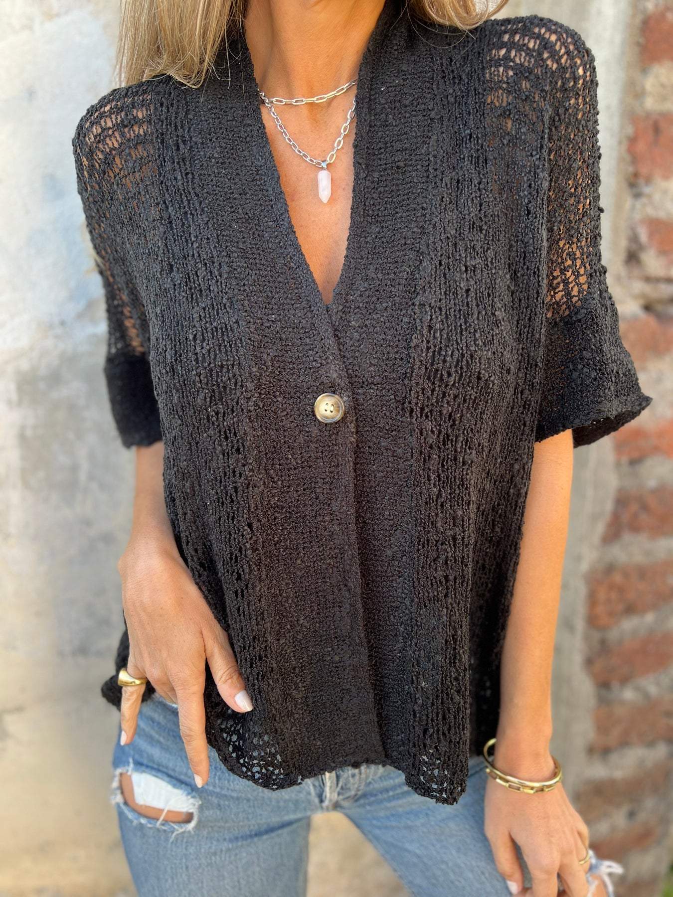 Emmeline Hollow Out Knit Top