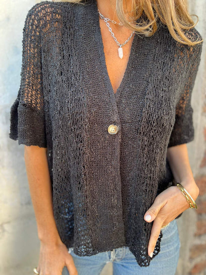 Emmeline Hollow Out Knit Top