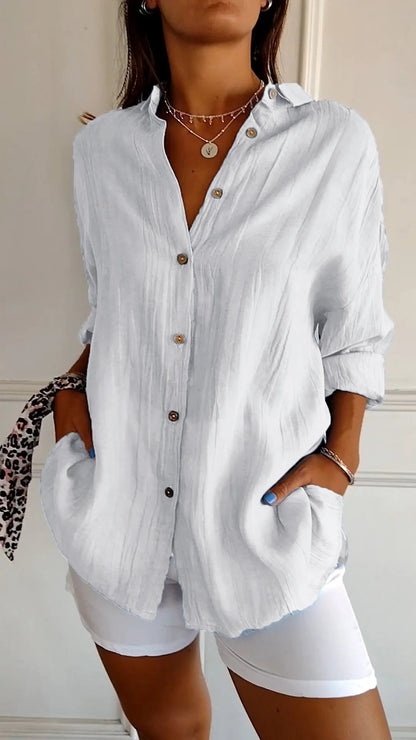 Valérie Tailored Cotton Blouse