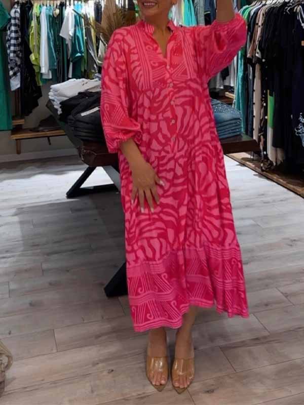Back view of the purple Lila boho maxi dress, displaying the elegant drape of the fabric.