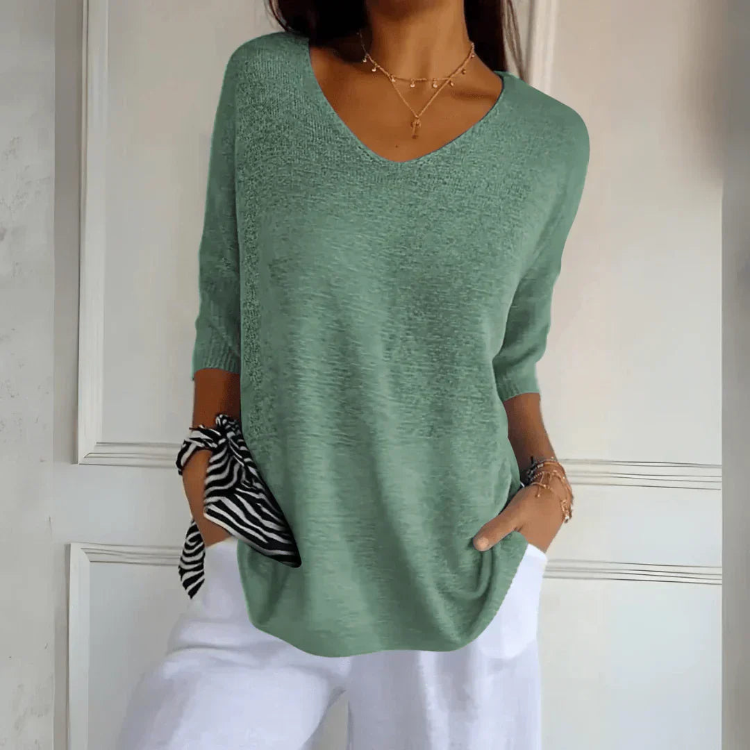 Loraine V Neck Relaxed Top
