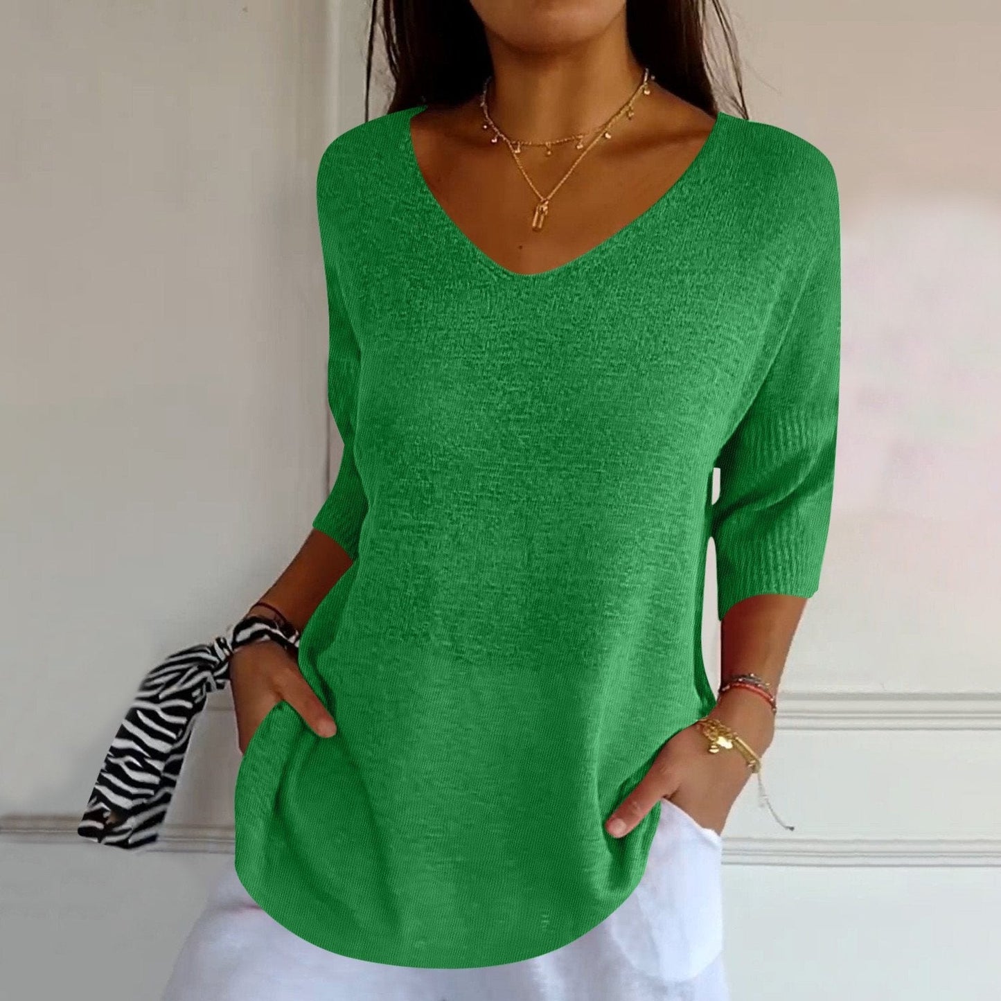 Loraine V Neck Relaxed Top