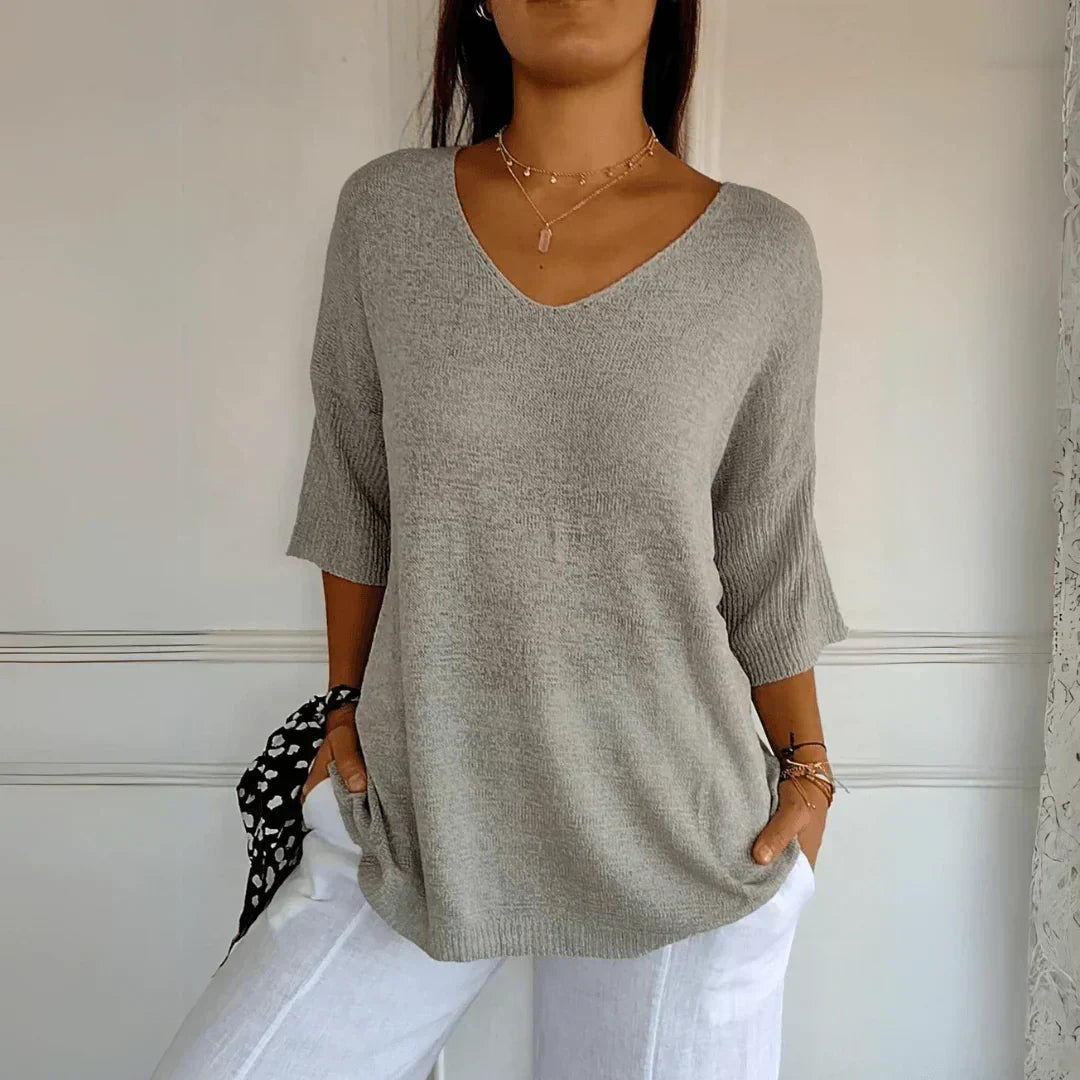 Loraine V Neck Relaxed Top