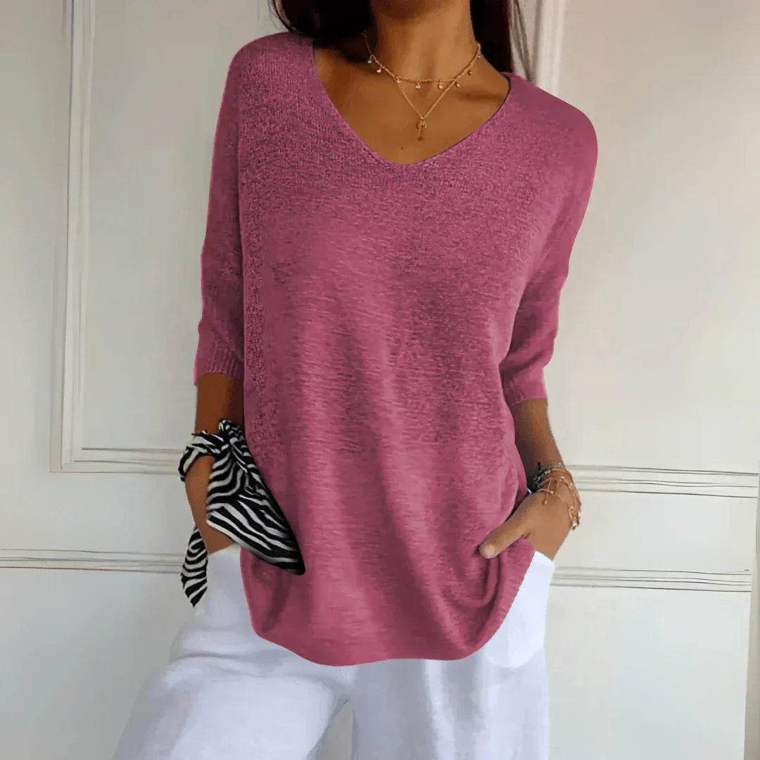 Loraine V Neck Relaxed Top