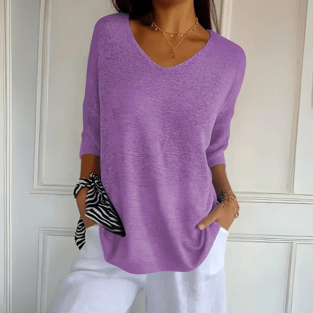 Loraine V Neck Relaxed Top