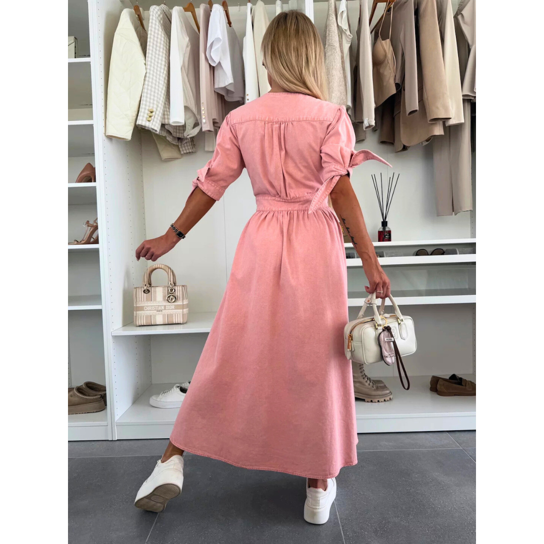Perla - Denim Dream Midi Dress