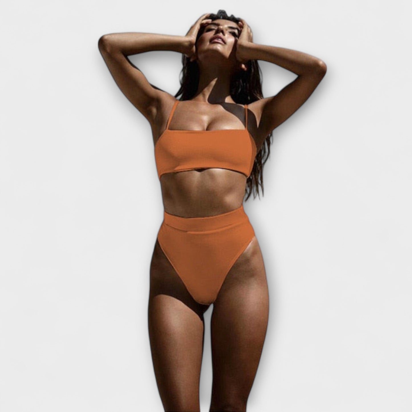 Zarae - Ribbed High-Cut Bikini Set – Ribbed High-Cut Bikini Set 9
