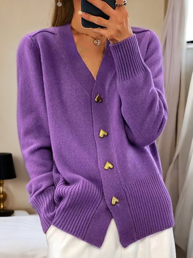 Noeline Heart Button Cardigan
