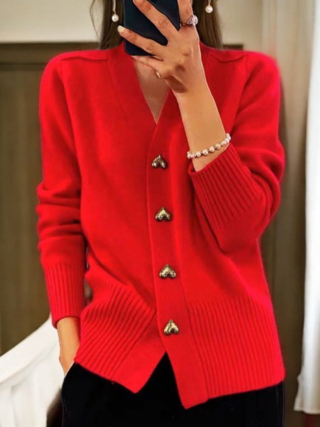 Noeline Heart Button Cardigan