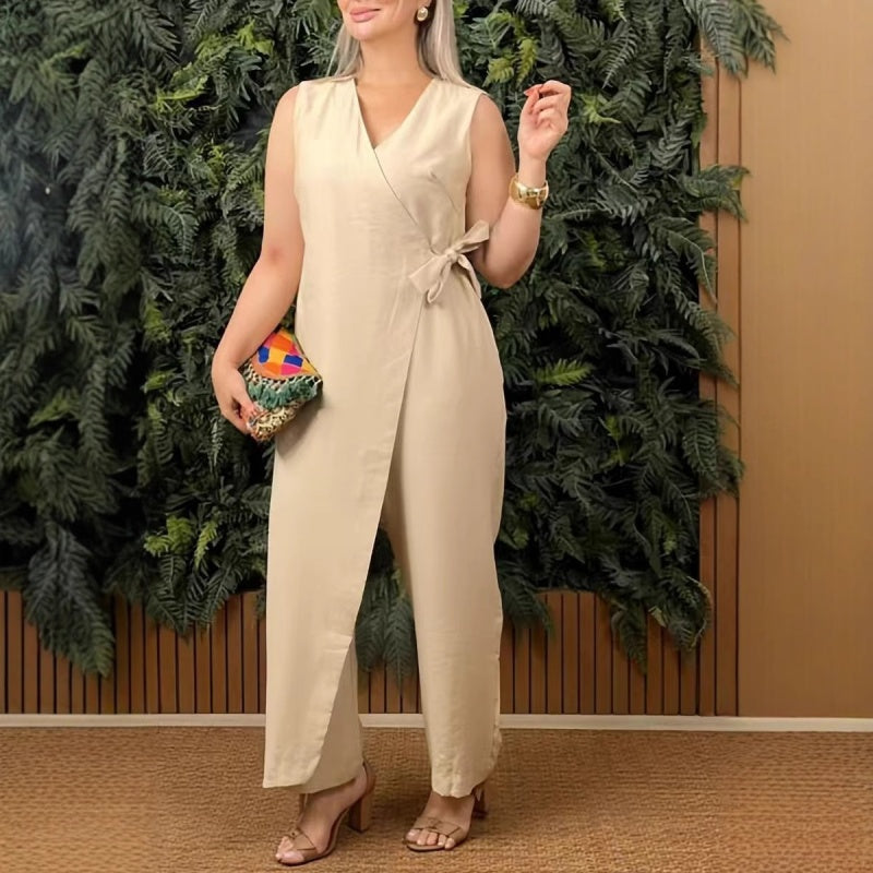 Jovienne Tie Waist Jumpsuit