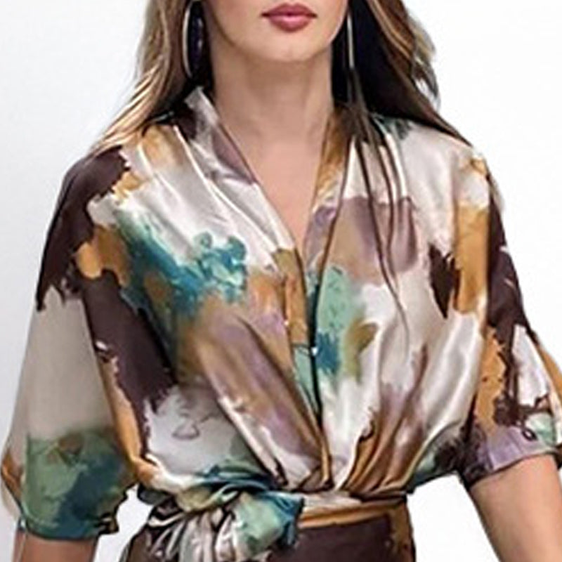 Seraphine Satin Wrap Dress