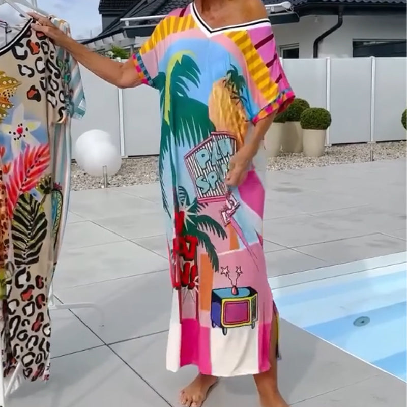 Antonia - Printed V-Neck Dress