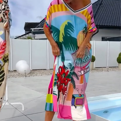 Antonia - Printed V-Neck Dress