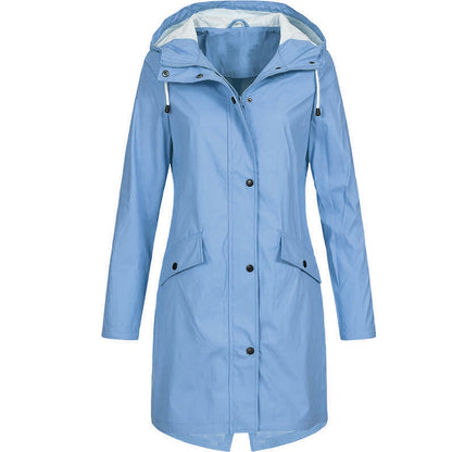 An abstract shot of the various trendy colors available for the waterproof jacket, showcasing the palette.
