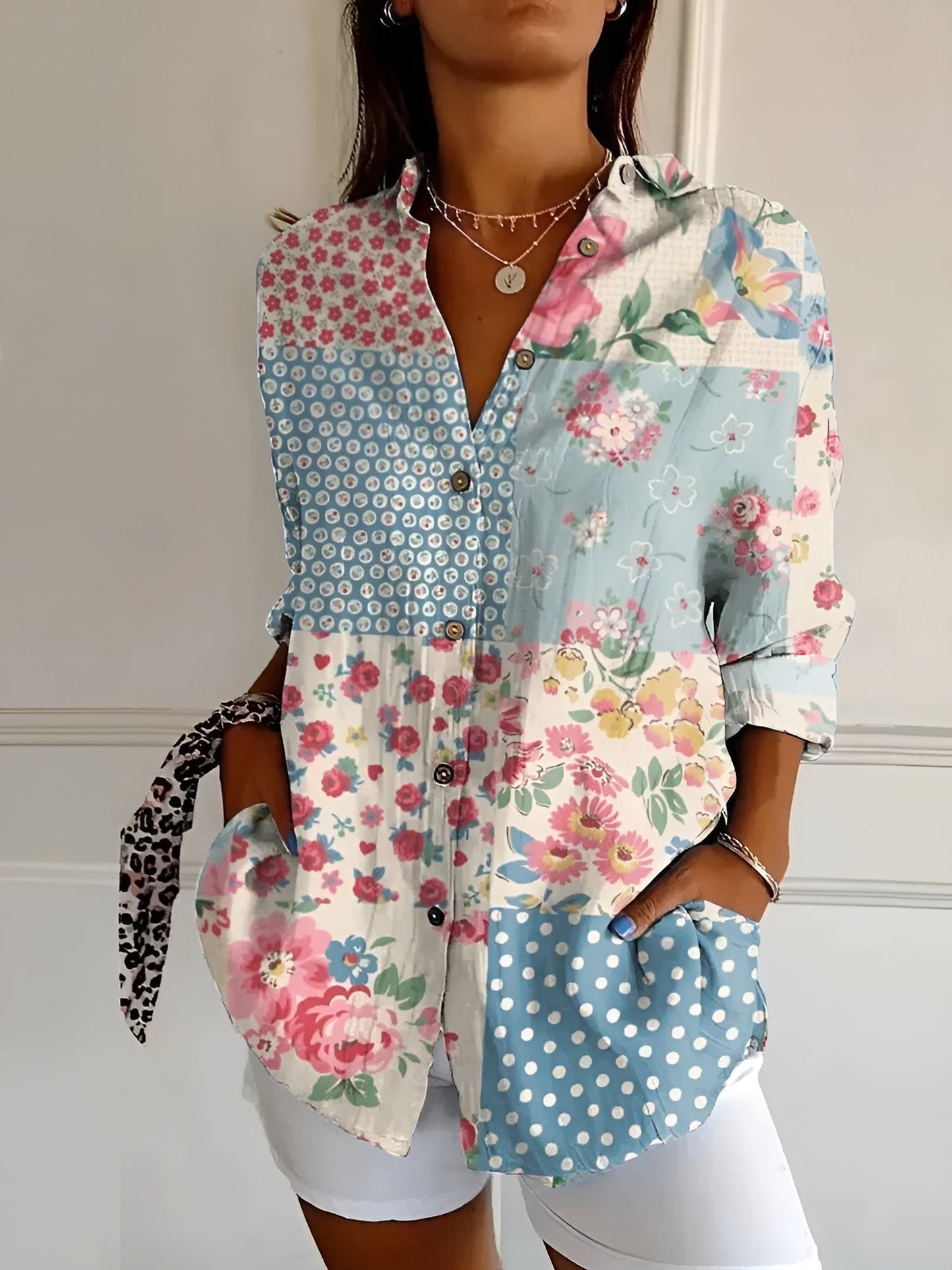 Delvigne Printed Button Up Shirt