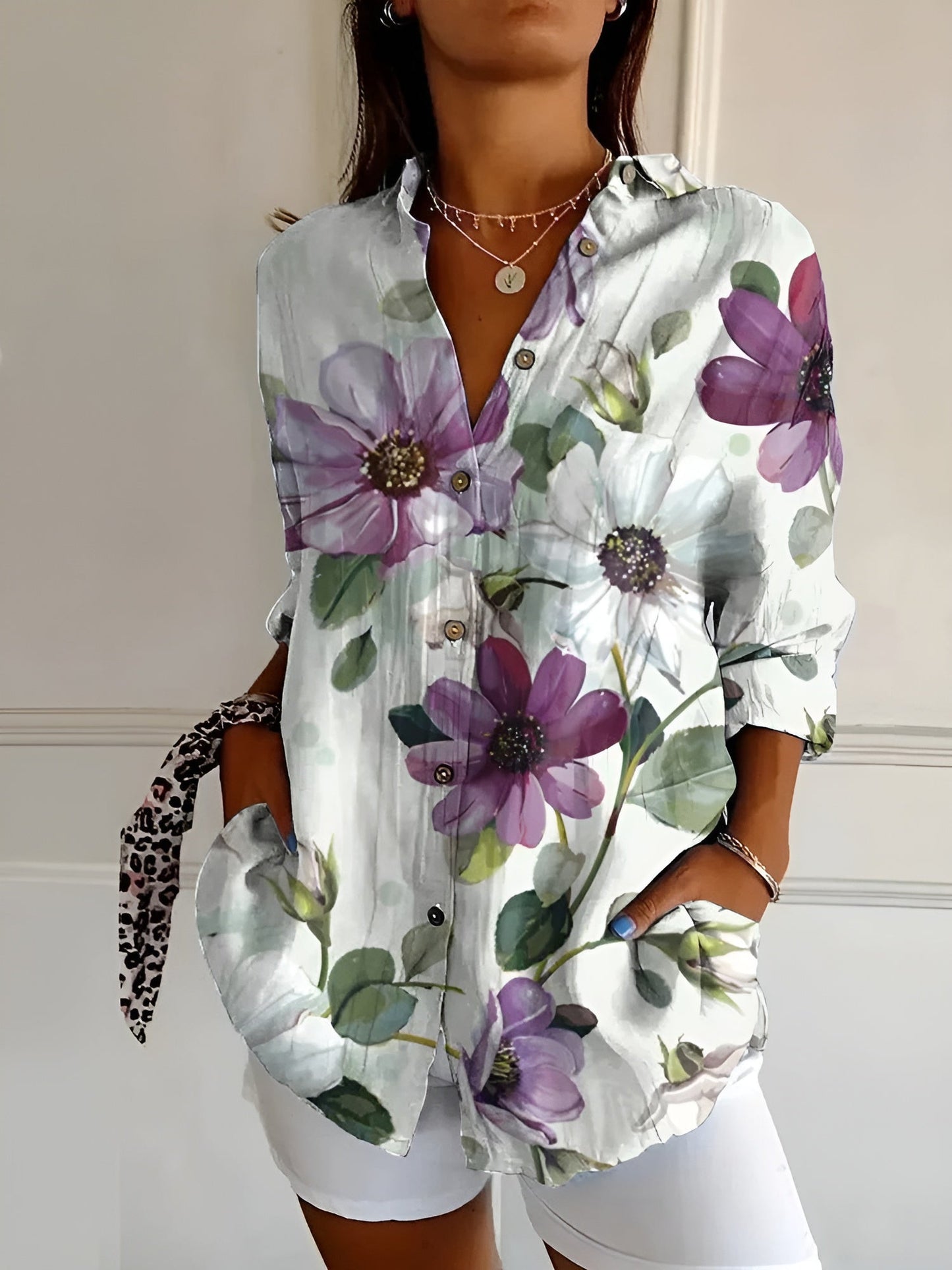 Delvigne Printed Button Up Shirt