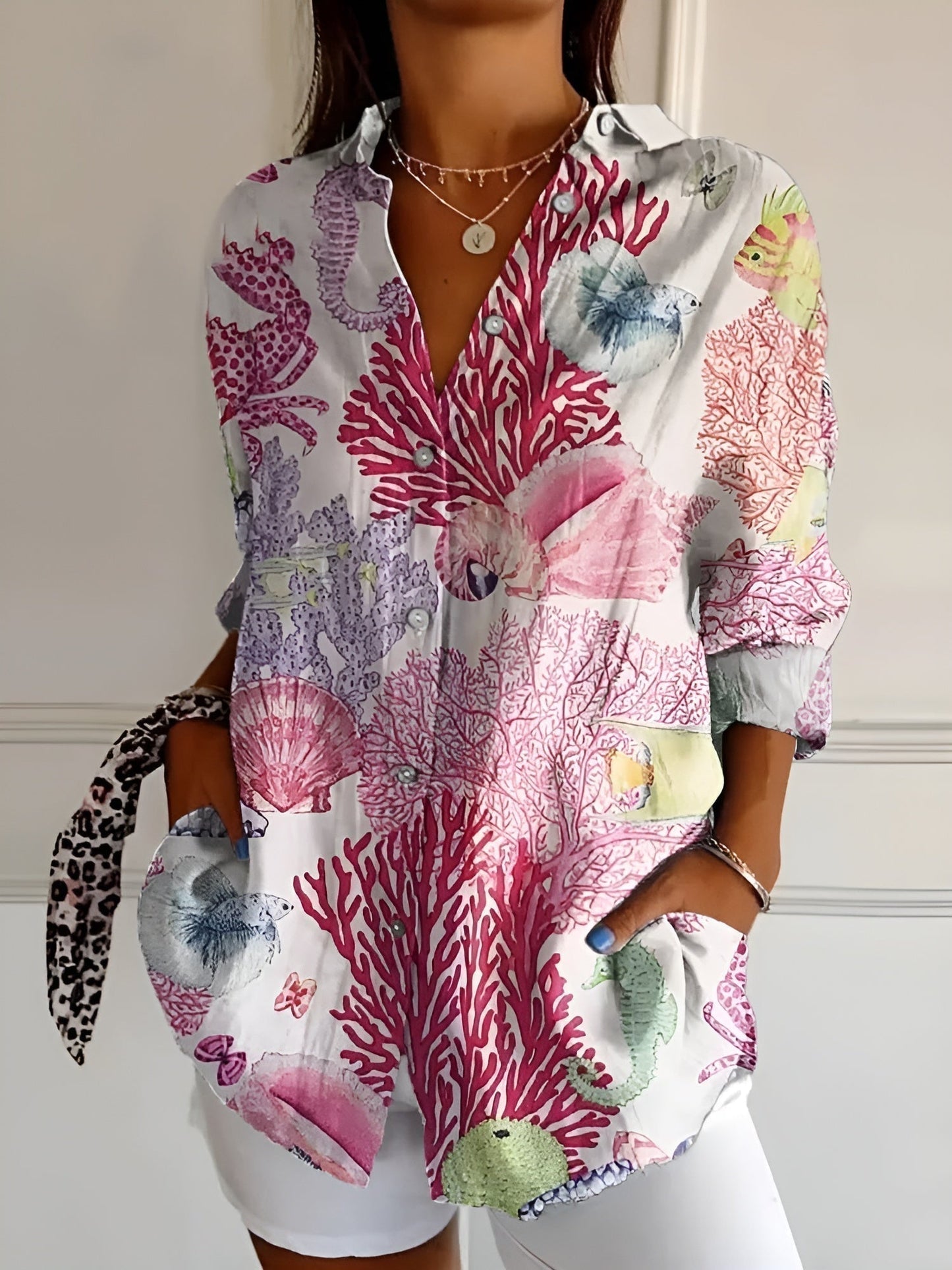 Delvigne Printed Button Up Shirt