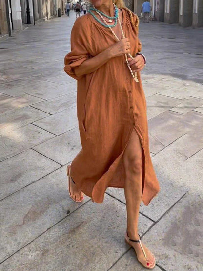 Persephone - Relaxed Button-Down Dress